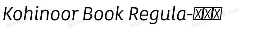 Kohinoor Book Regula字体转换